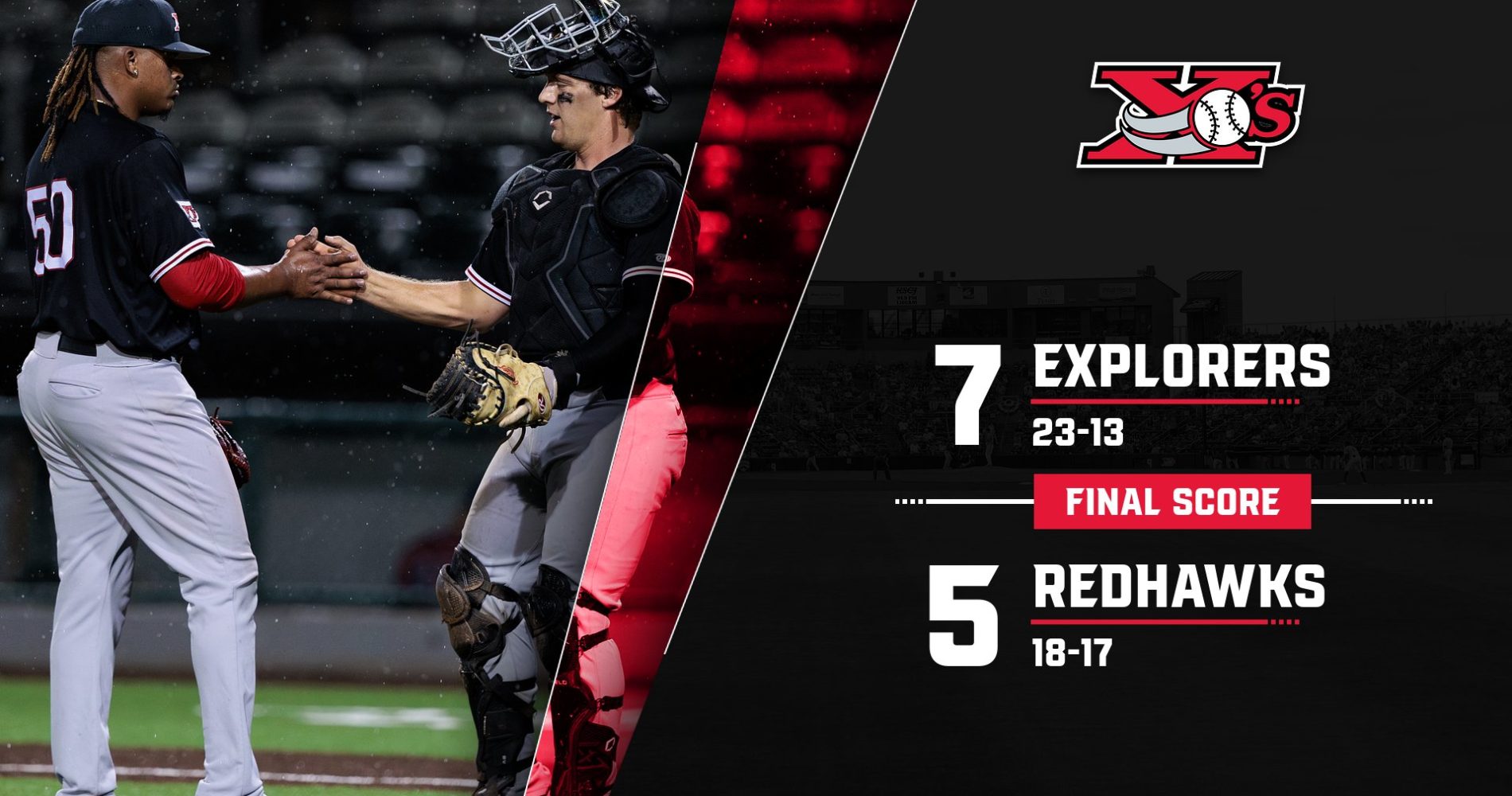 EXPLORERS TOP REDHAWKS 7-5 FOR FIFTH STRAIGHT WIN
