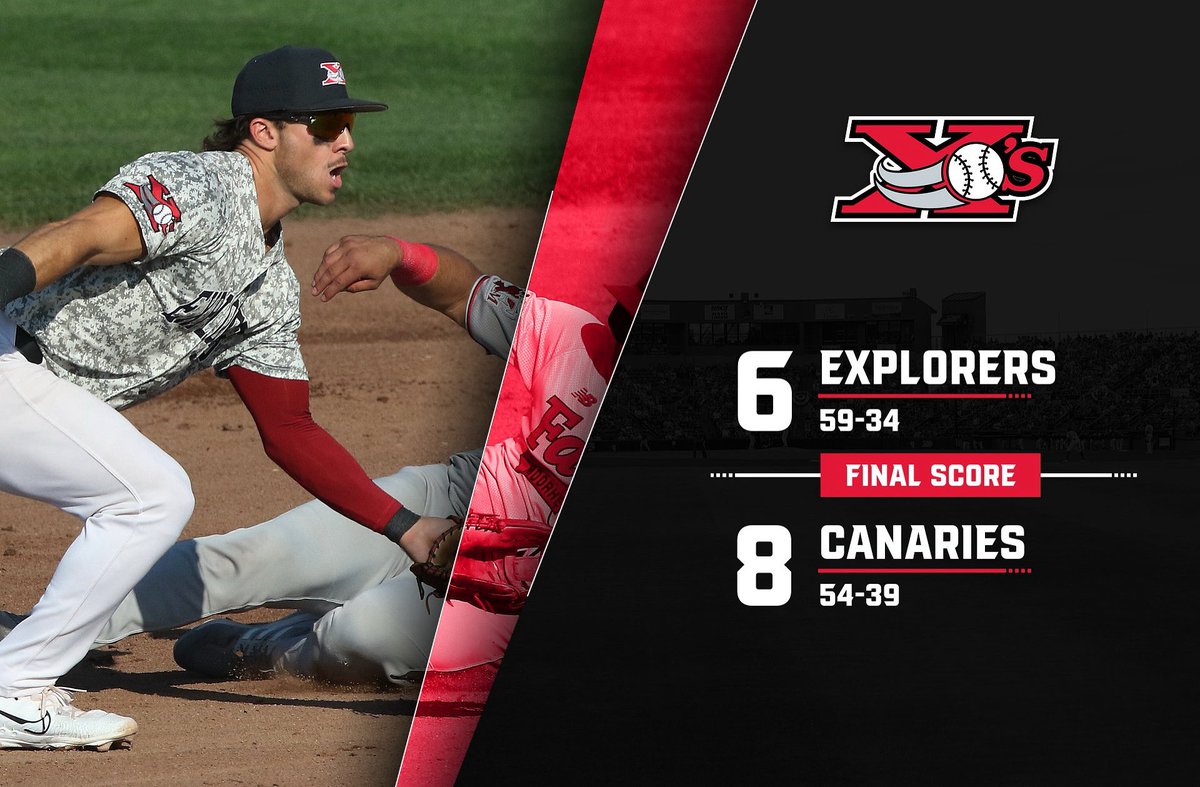 CANARIES EDGE EXPLORERS IN EXTRA-INNING DUEL