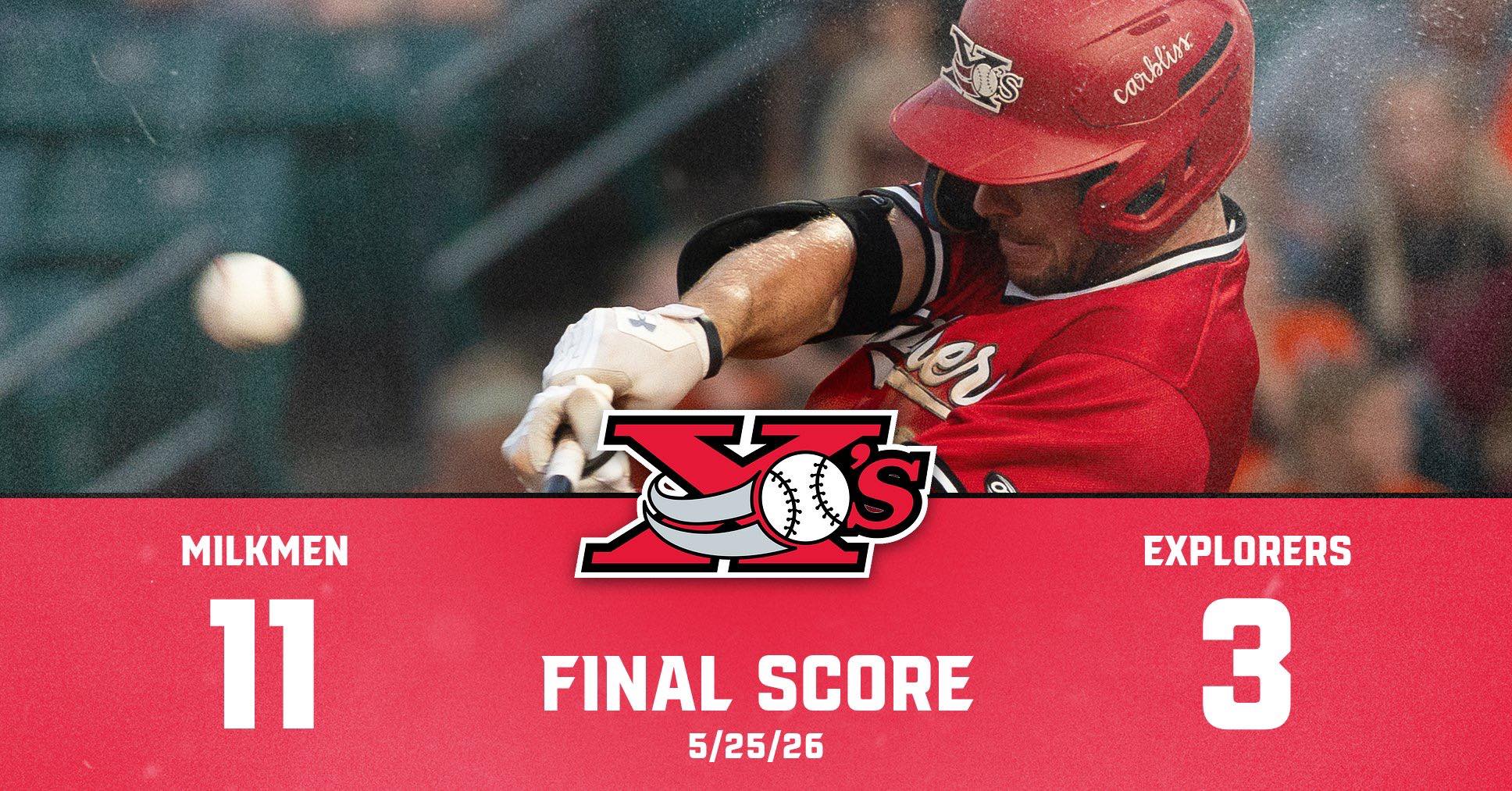 EARLY DOMINANCE UNRAVELS IN LOSS TO MILKMEN