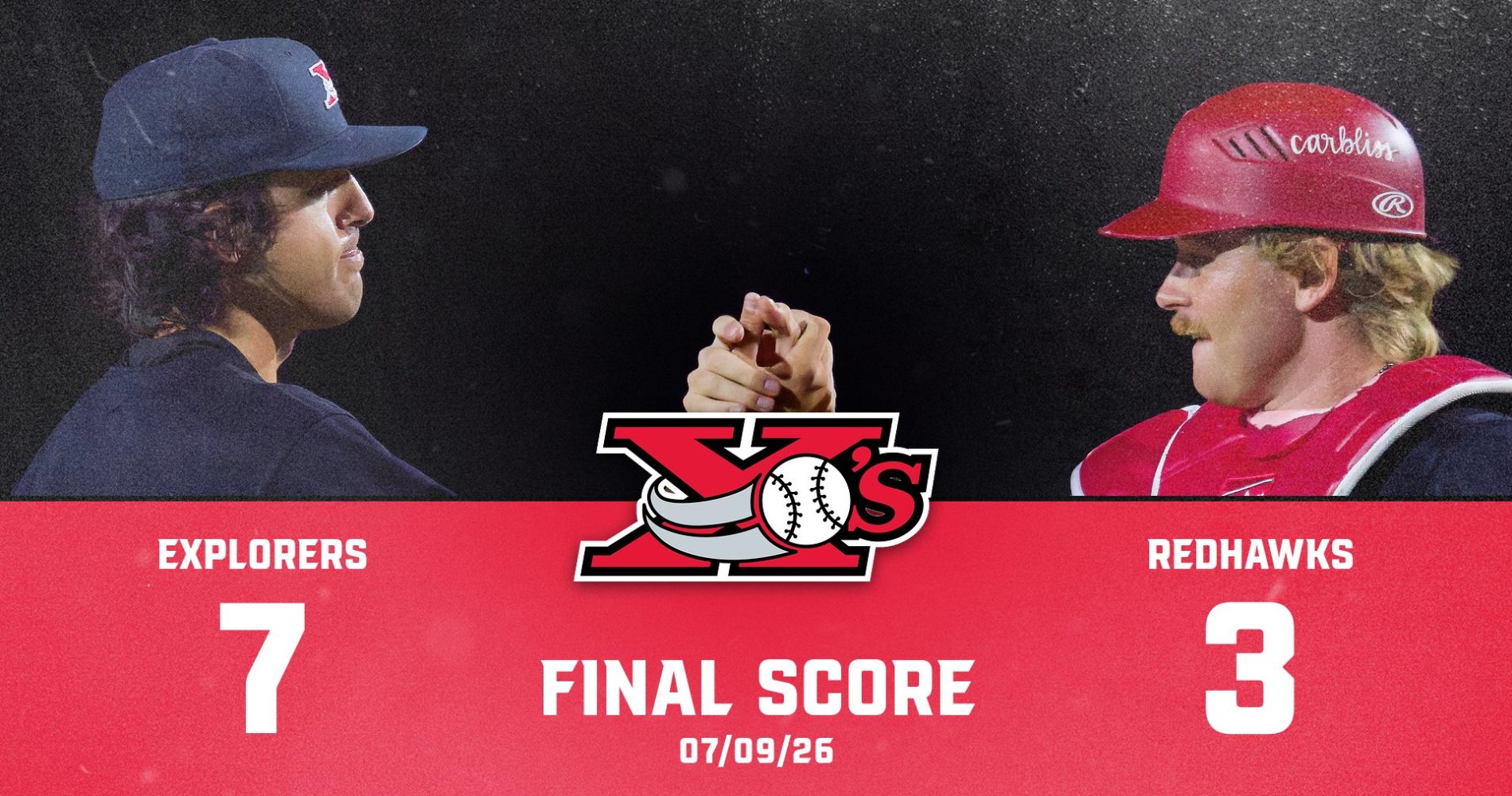 MERTENS SHINES IN RELIEF AS EXPLORERS BEAT REDHAWKS 7-3
