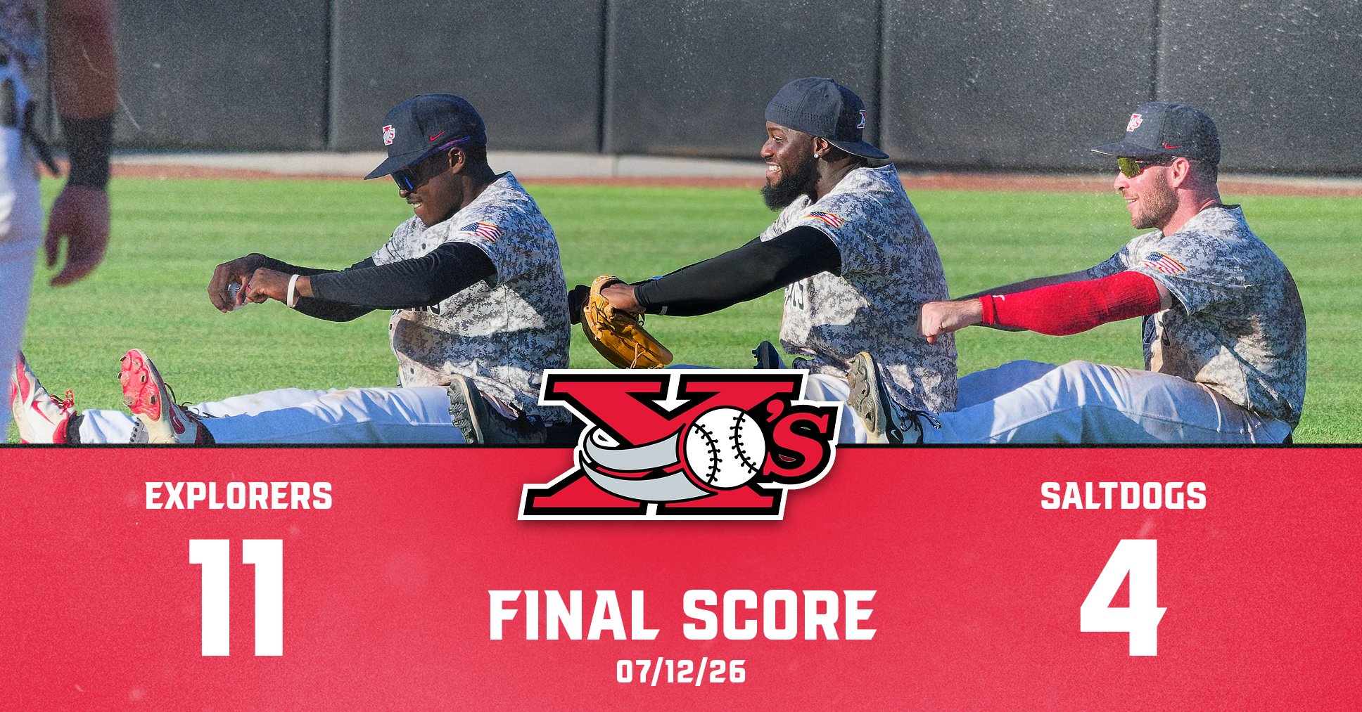 EXPLORERS RIDE BIG SIXTH INNING TO 11-4 WIN