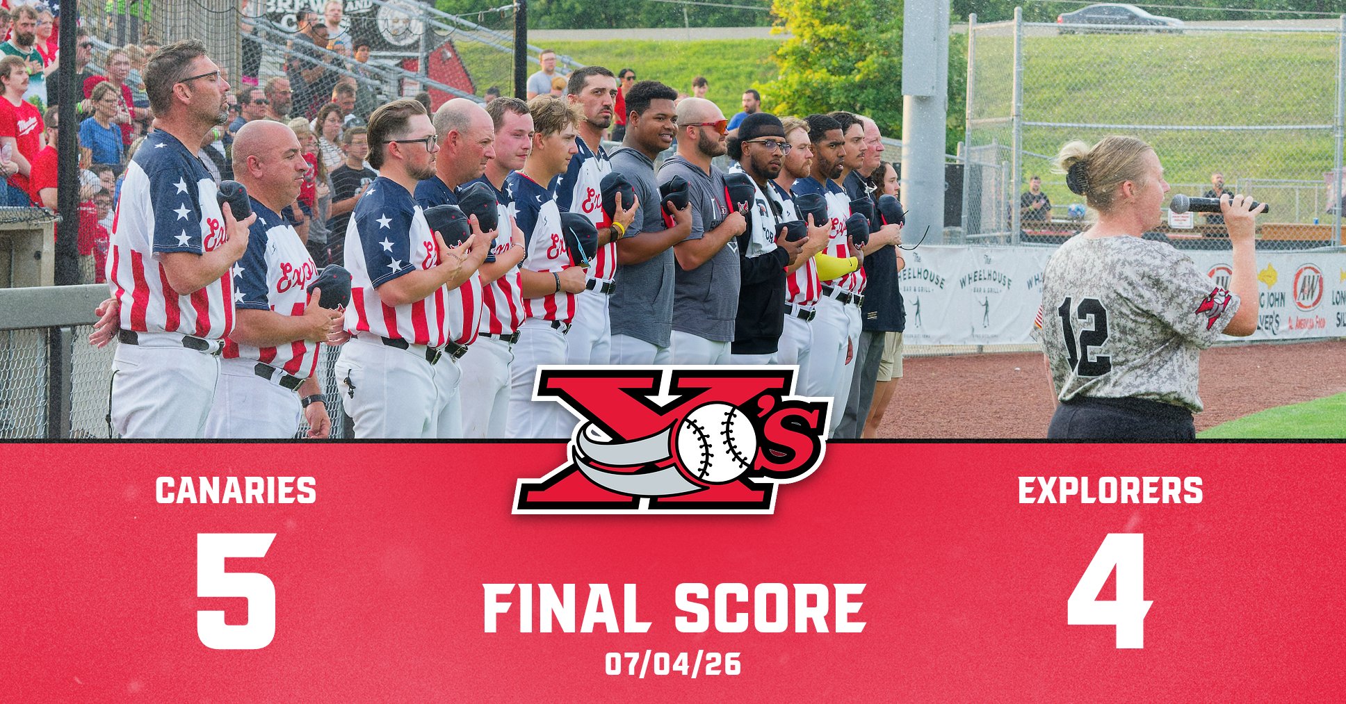 CANARIES’ DEFENSE DENIES EXPLORERS IN 5-4 FOURTH OF JULY LOSS