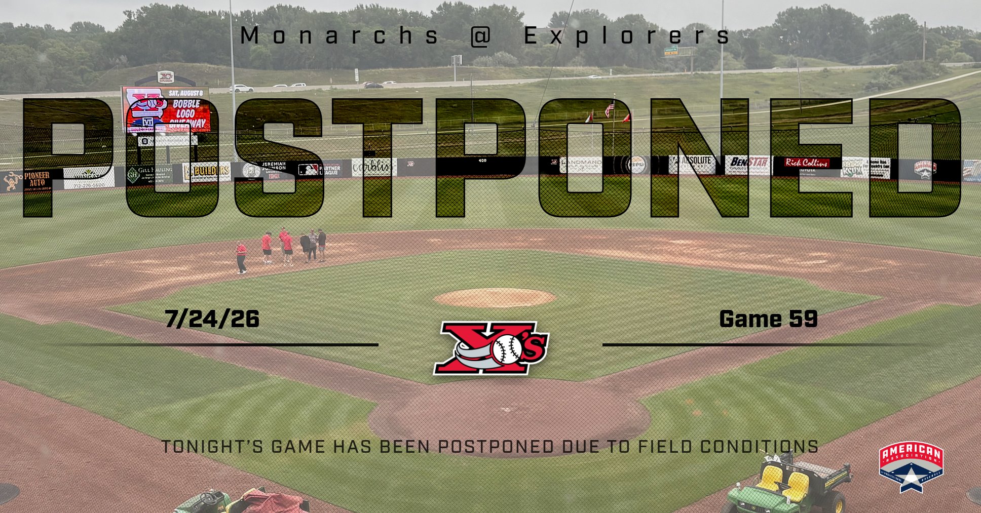 WEATHER POSTPONES SERIES OPENER WITH KANSAS CITY