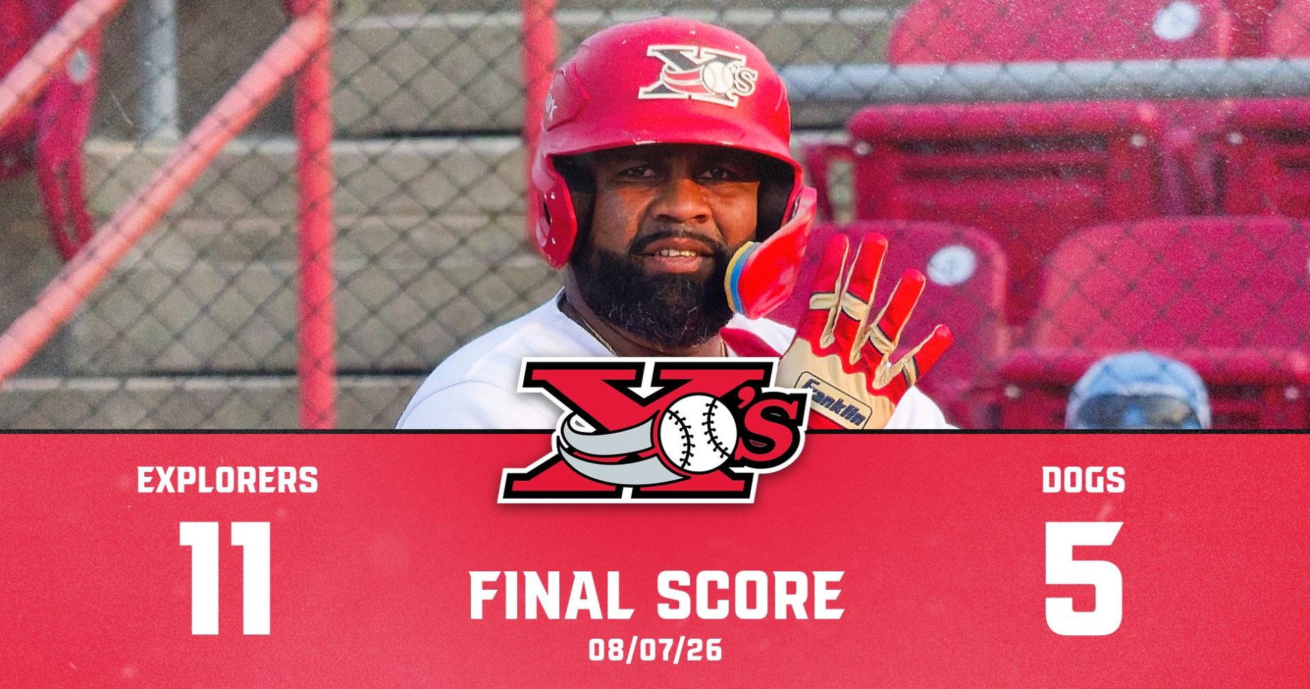 EXPLORERS ROLL PAST CHICAGO 11-5 IN SERIES OPENER