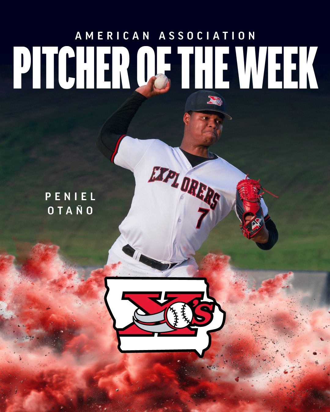 OTANO NAMED PITCHER OF THE WEEK